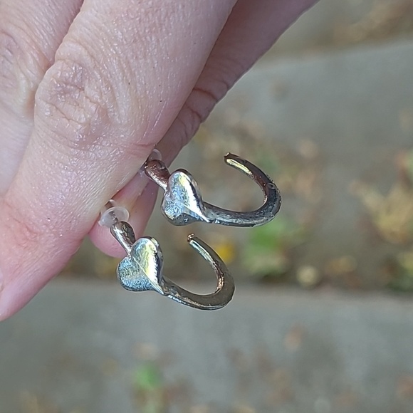 Jewelry - 2 for $14! Silver Hoop Earrings NWOT